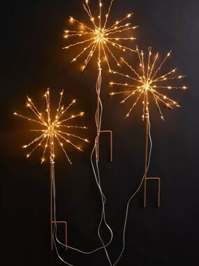 NEW Anthropologie x Terrain Stargazer Twinkling Supernova Stake Lights, Set of 3